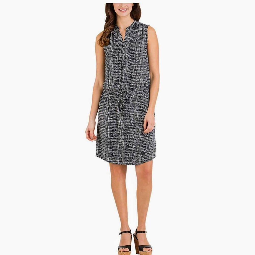 Hilary Radley Sleeveless Layered Sheer Dress